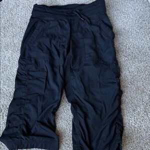 Lululemon Black Drawstring Capri Dance Studio Pants sz 4?